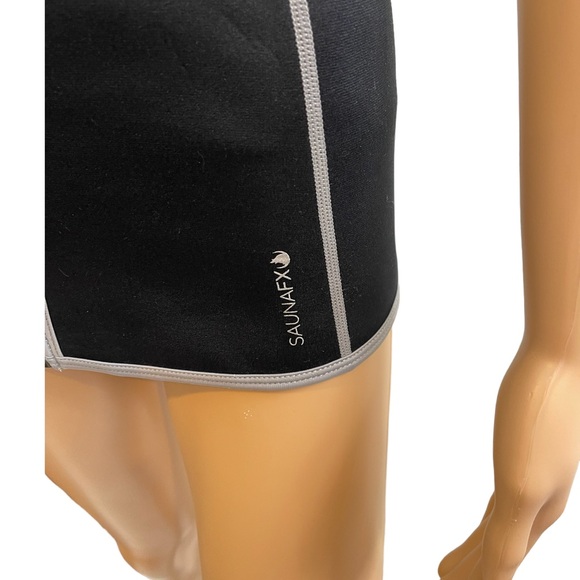 SaunaFX Women's Size M Workout Sliming Black Neoprene Sauna Vest in Black - Picture 4 of 5